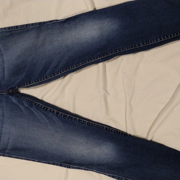 7 for all mankind Woman's Blue Jeans Distressed Skinny Ankle 26 - Picture 3 of 7
